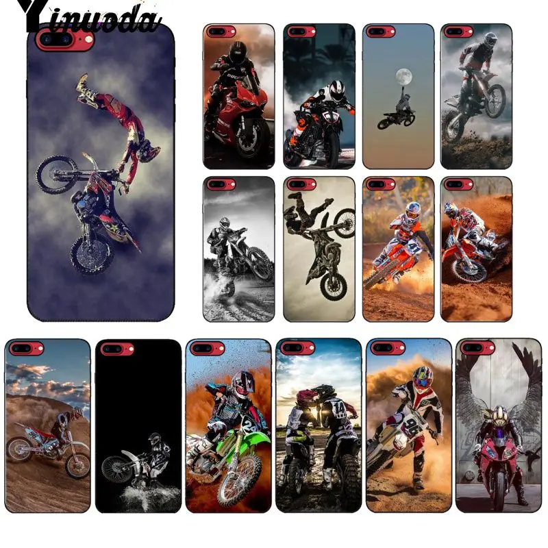 Yinuoda Moto Cross Мотоцикл Спорт новинка Fundas чехол для телефона iPhone X XS MAX 6 6S 7 7plus 8 8Plus 5 5S