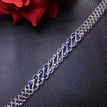 

Fidelity natural 3*4mm tanzanite Bracelet s925 sterling silver fashion fine jewelry for women party natural blue gemstone