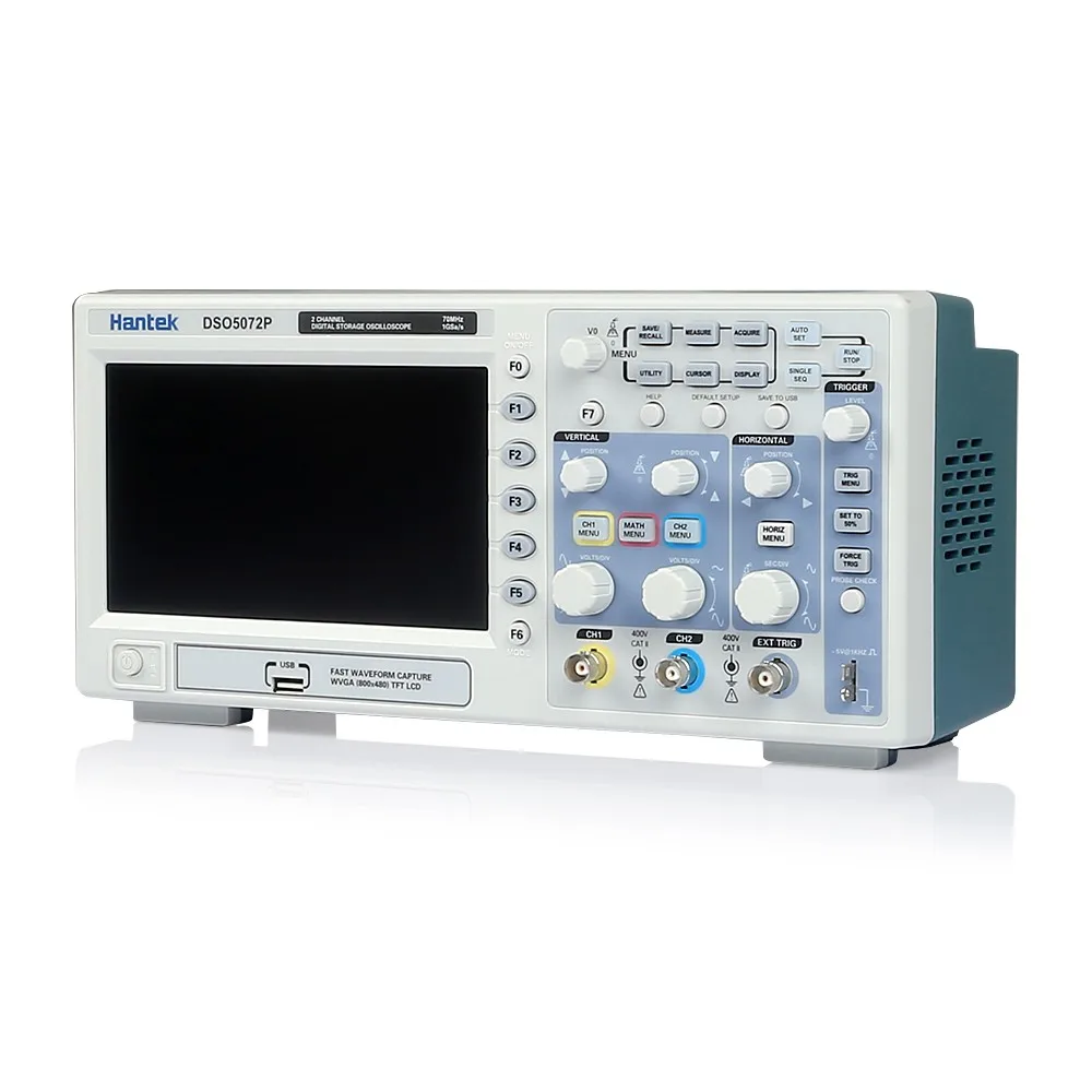

DHL Free shipping DSO5072P Hantek Digital Oscilloscope 70MHz 2Channels 1GS/s 7'' LCD 800x480 Memory Depth 40K USB,DSO5072P