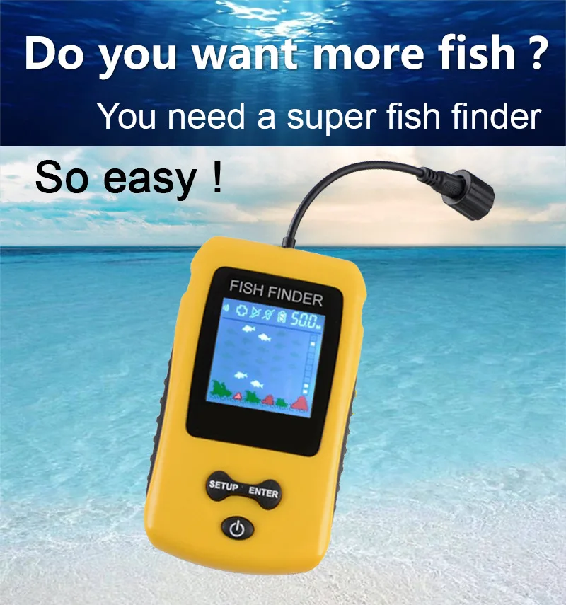 

PDDHKK TL-86E Wired Color Display Screen Sonar Fish Finder with 45 Degree Sensor Angle Sonar Portable Depth Sonar Echo Sounder