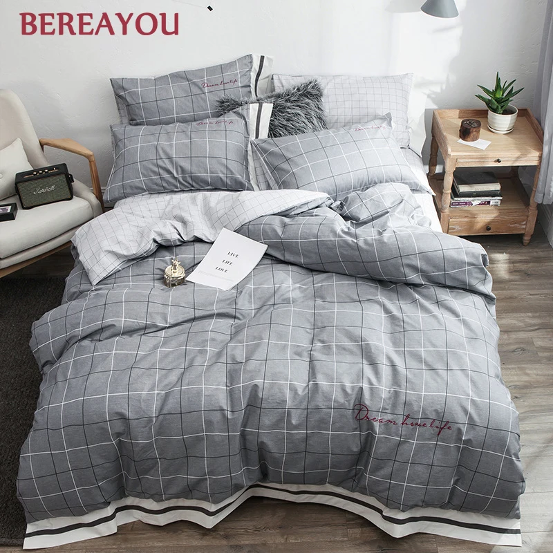 Luxury Bedding Sets 40S Cotton White Hotel Bed Set Pillowcase Flat Sheet For Kids Double Queen King Size Duvet Cover posciel | Дом и сад