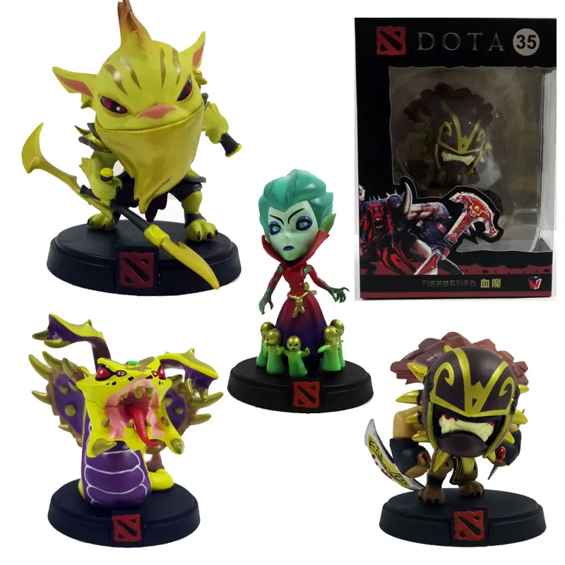 

4pcs/set DOTA 2 Venomancer Bloodseeker Bounty Hunter Death Prothet Game Action & toy figures Model PVC Collection Doll dota2