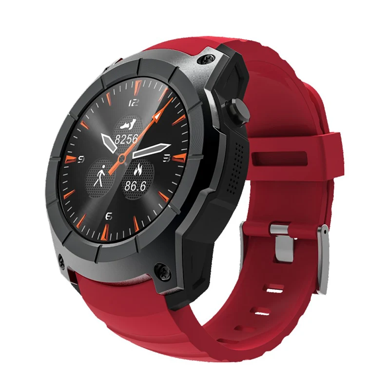 S958 спортивные часы gps Bluetooth Многофункциональный 1," цветной экран Sim монитор сердечного ритма барометр фитнес-трекер gps Смарт часы - Цвет: Red