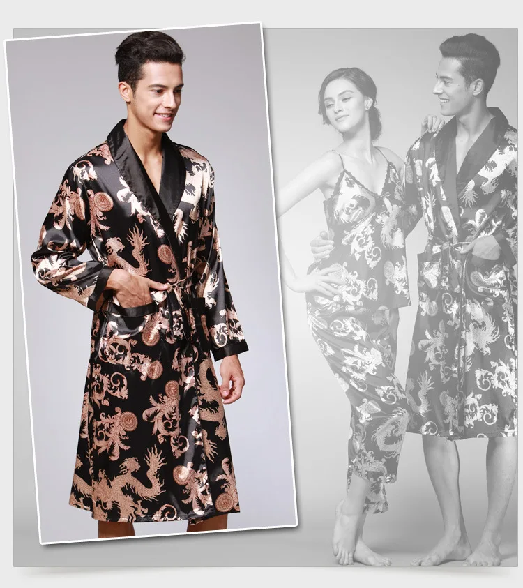 Fdfklak демисезонный кимоно мужской банный халат с длинными рукавами и принтом пижамы халат для мужчин ночное ванной человек bata hombre Новый
