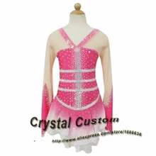 Лидер продаж, платье для фигурного катания для девочек, изящное Новое Брендовое соревнование в катании на коньках, платье DR3317