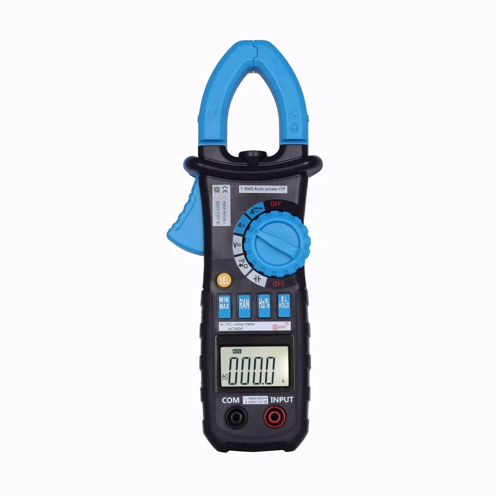 

BSIDE ACM04 True RMS Digital AC DC Current 600A Clamp Meter 6600 counts Multimeter Capacitance Frequency Inrush Tester