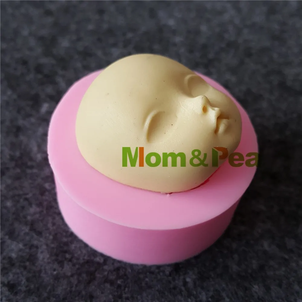 Mom& Pea 1203, силиконовая форма для лица, украшение торта, помадка, 3D форма для торта, пищевая форма