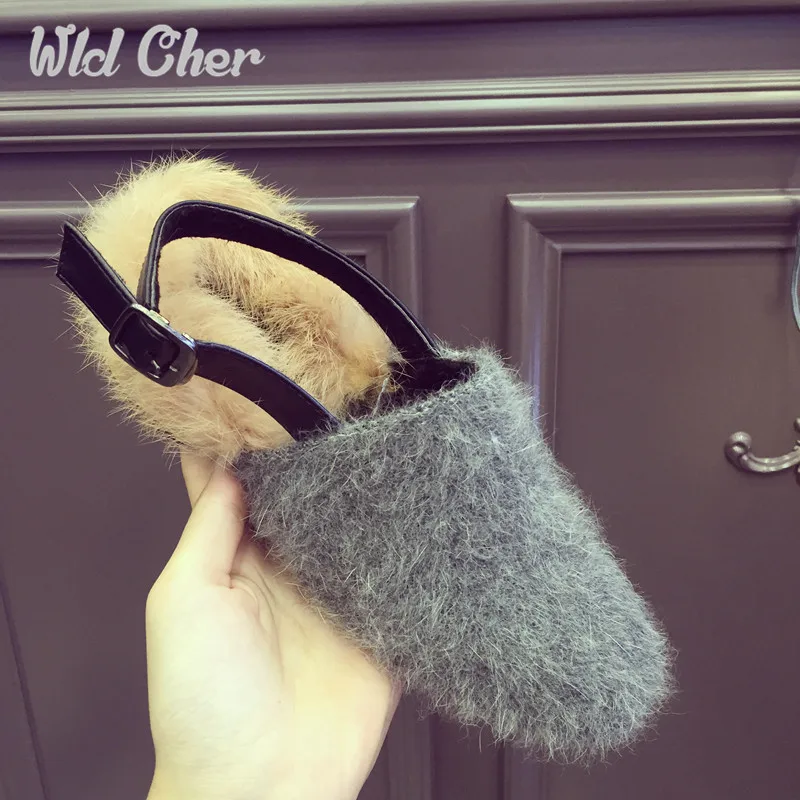 

2017 New Designer Real Fur Flat Shoes Genuine Leather Women Winter Warm Loafers Ladies Fashion Loafer Slipper High Quality