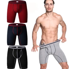 Хлопковые трусы Для мужчин S леггинсы пикантные Длинные Нижнее белье Для мужчин трусы трусики мужской дышащий Pantalones Pijama Hombre M XL 2XL 3XL