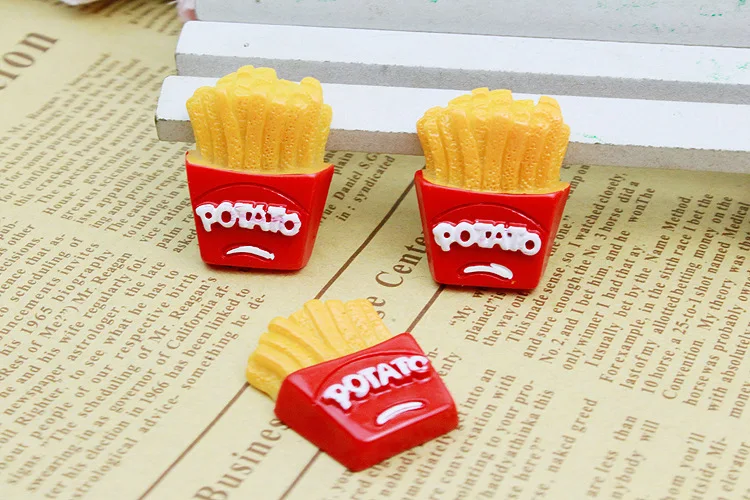 50pcs/lot flat back resin potato clip 22*28mm for Scrapbooking Craft Cabochon For Hair Cellphone Decoration