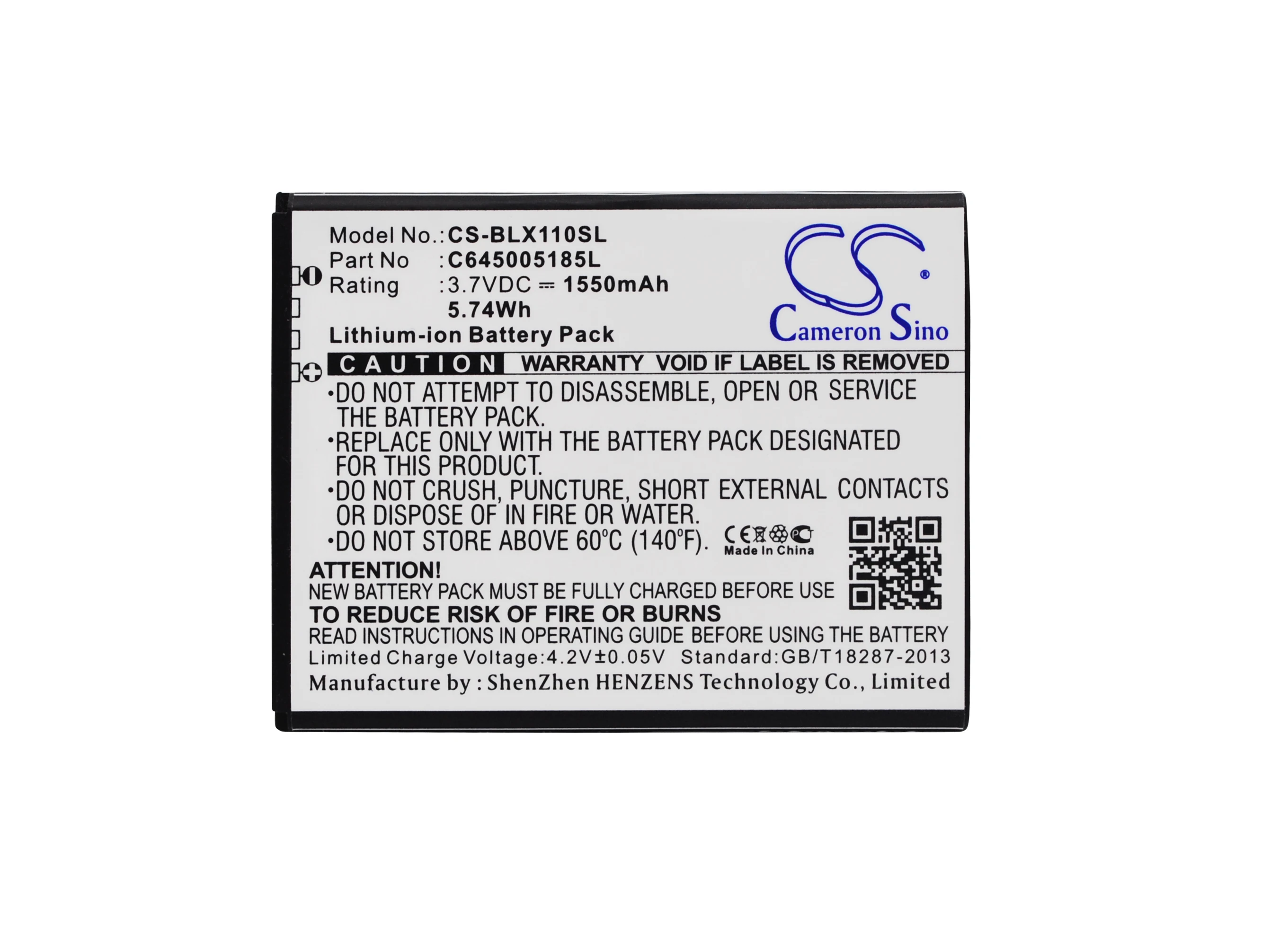 Аккумулятор Cameron Sino 1550 мАч C645005185L для BLU Studio Mini LTE X100Q|cameron sino|battery forcameron sino battery |