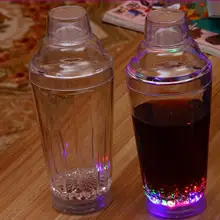 Бокал для коктейлей, индивидуальный бокал для шампанского, стеклянный бокал для воды, винный контейнер, вечерние бокалы для сцинтилляции, 1 шт., СВЕТОДИОДНЫЙ Бокал 19 унций