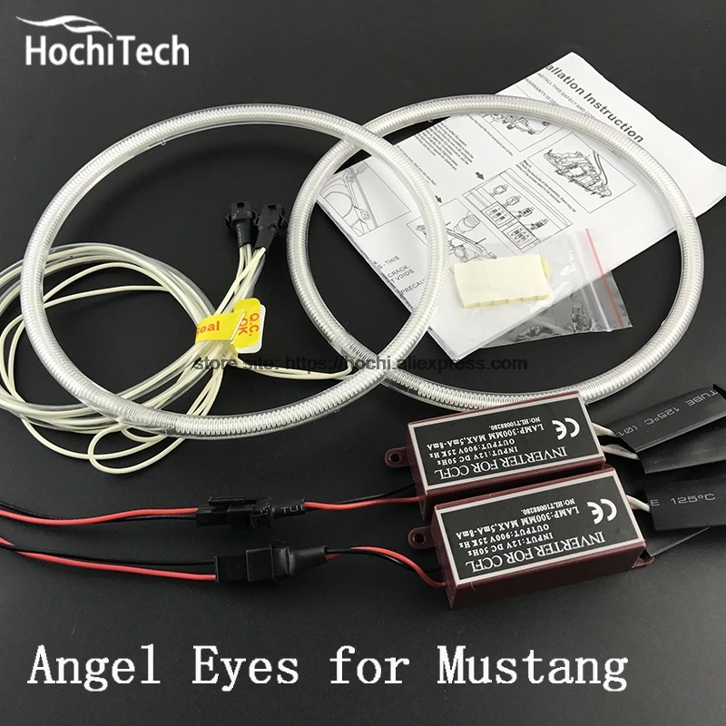Фара HochiTech ccfl с ангельскими глазами белая 6000 К для ford Mustang 2005 2006 2007 2008 2009|ring plant|headlight