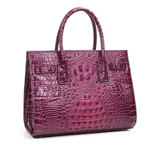 Высококачественная новая классическая профессиональная женская повседневная сумка-тоут из кожи аллигатора, Сумки из натуральной кожи, дамская сумка из органической кожи, универсальная сумка