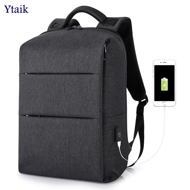 

YTAIK New Multifunction Casual Men Backpack Laptop Bag 15.6 inch Backpack Male Mochila Schoolbag USB Backpacks for Travel