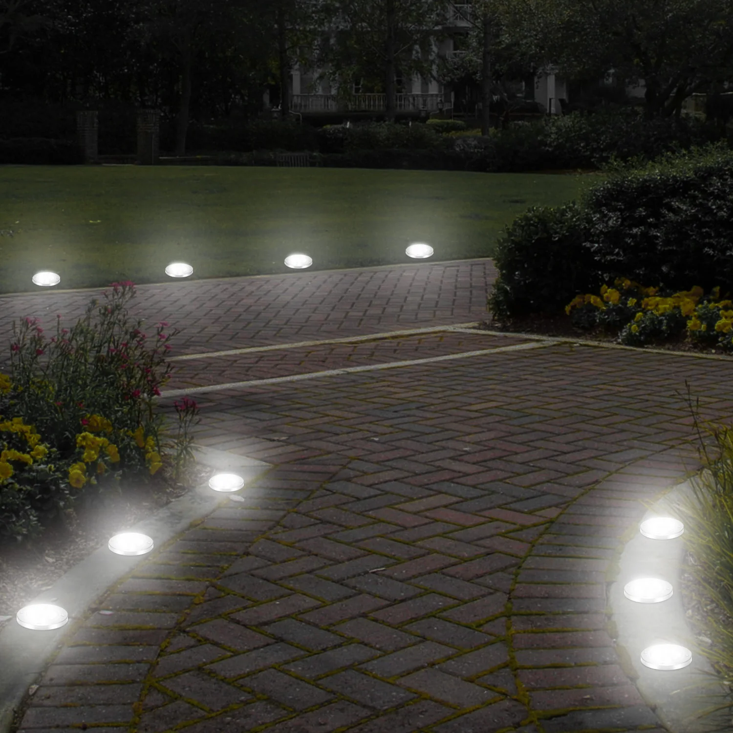 LED Solar Power Lights Buried Light Outdoor Under Ground Waterproof Lamp Decor 