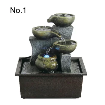 

Resin Crafts Big Size Desktop Decoration Asia Zhaocai Water Fountain Room Office Furnishings Creative Desktop Decoration 220V