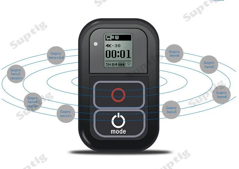 

Suptig Waterproof WIFI Remote Control For Gopro Hero 6 Hero 5 4 3+ 3 / 4 Session 5 Session Camera