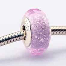 Подходит Пандора браслет муранское стекло нить бусины Шарм логотип штамп DIY Выводы Шарм подходит Пандора браслеты