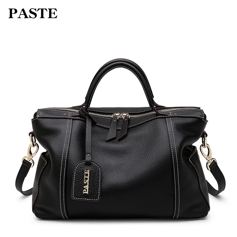 

PASTE Female First layer cowhid Totes Women Shoulder bag Leather Messenger Bags fashion Satchel bag Handbags Crossbody bags