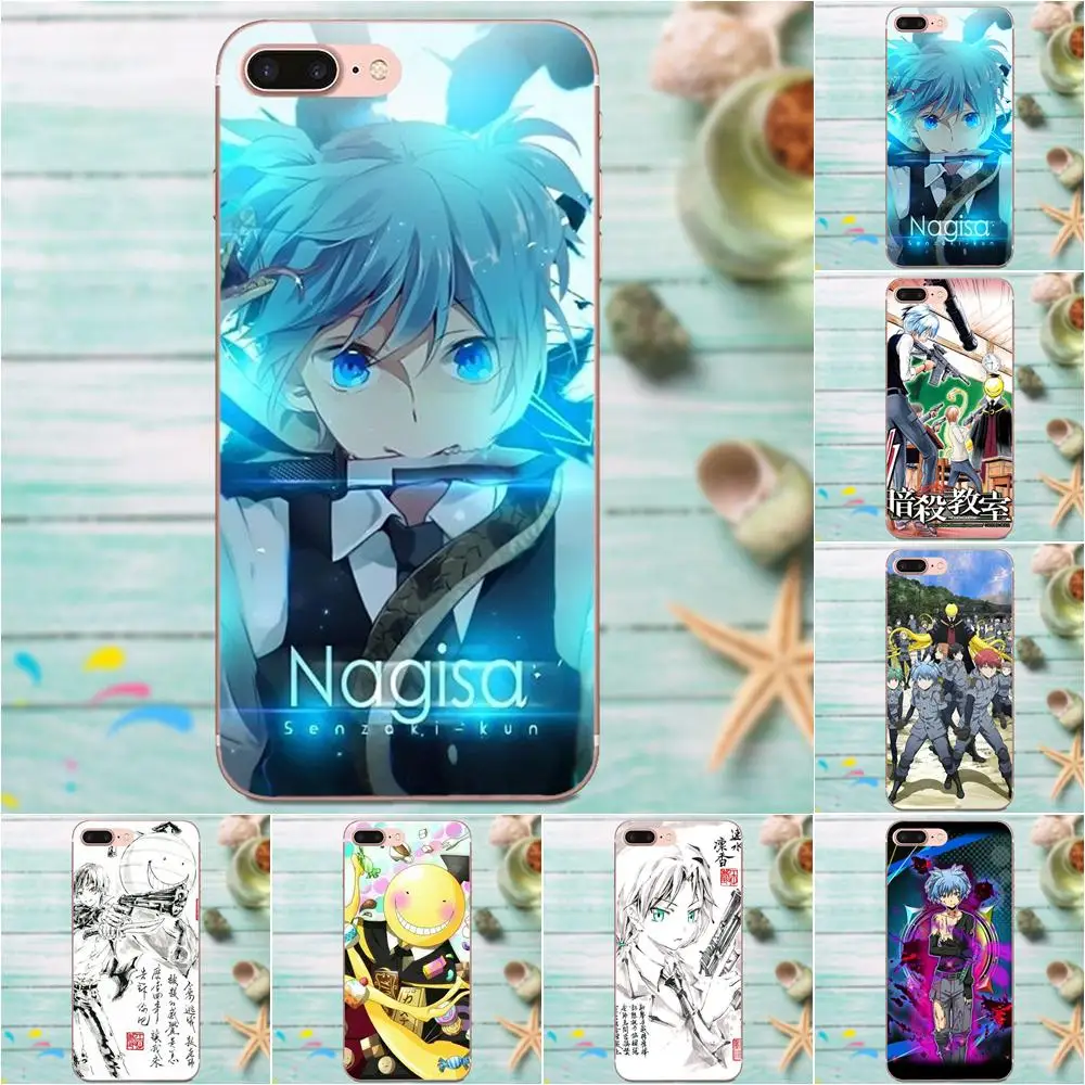 

For Apple iPhone 4 4S 5 5C 5S SE 6 6S 7 8 Plus X XS Max XR Soft Silicone TPU Transparent Phone Coque Assassination Classroom