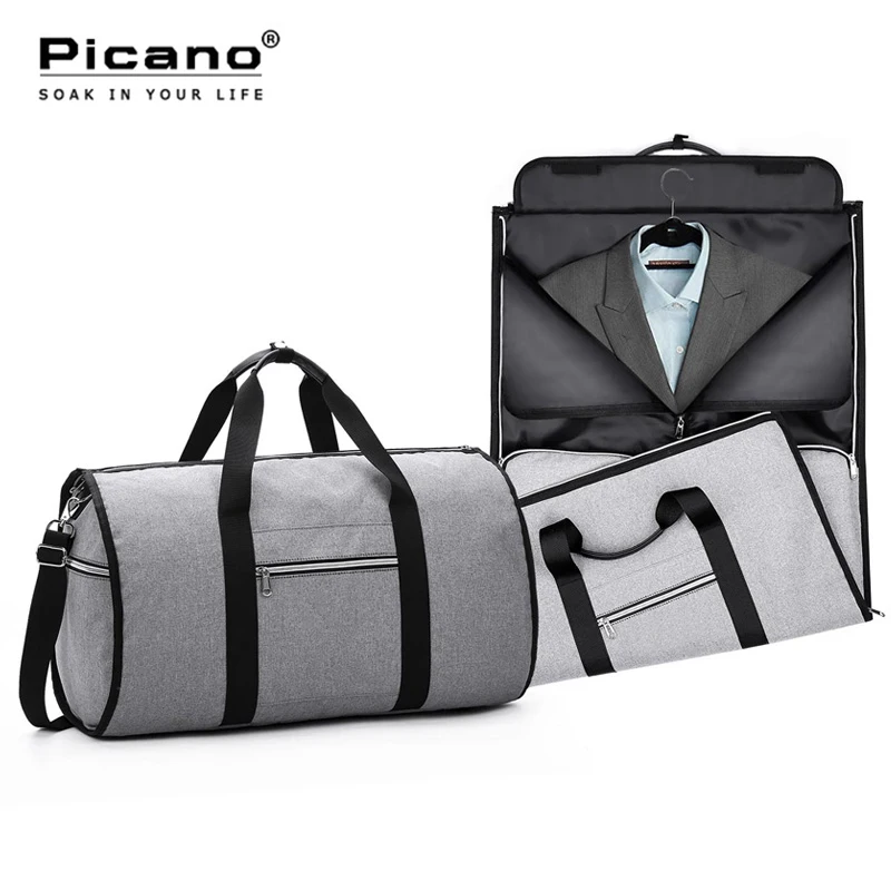 

Travel Garment Bag 2 In 1 Men Weekend Bag Suitcase Suit Business Organizer Foldable Duffle Bag Trip Luggage Sac de voyage PCN062