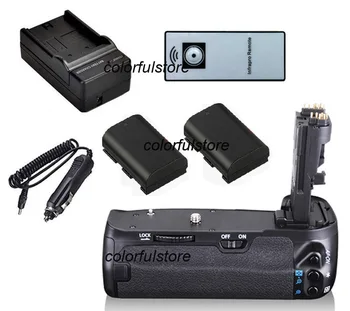 

Battery Handle Grip Pack Vertical Power Shutter For Canon EOS 70D SLR Camera as BG-E14 BGE14 +IR Remote +2 x LP-E6 + Car Charger