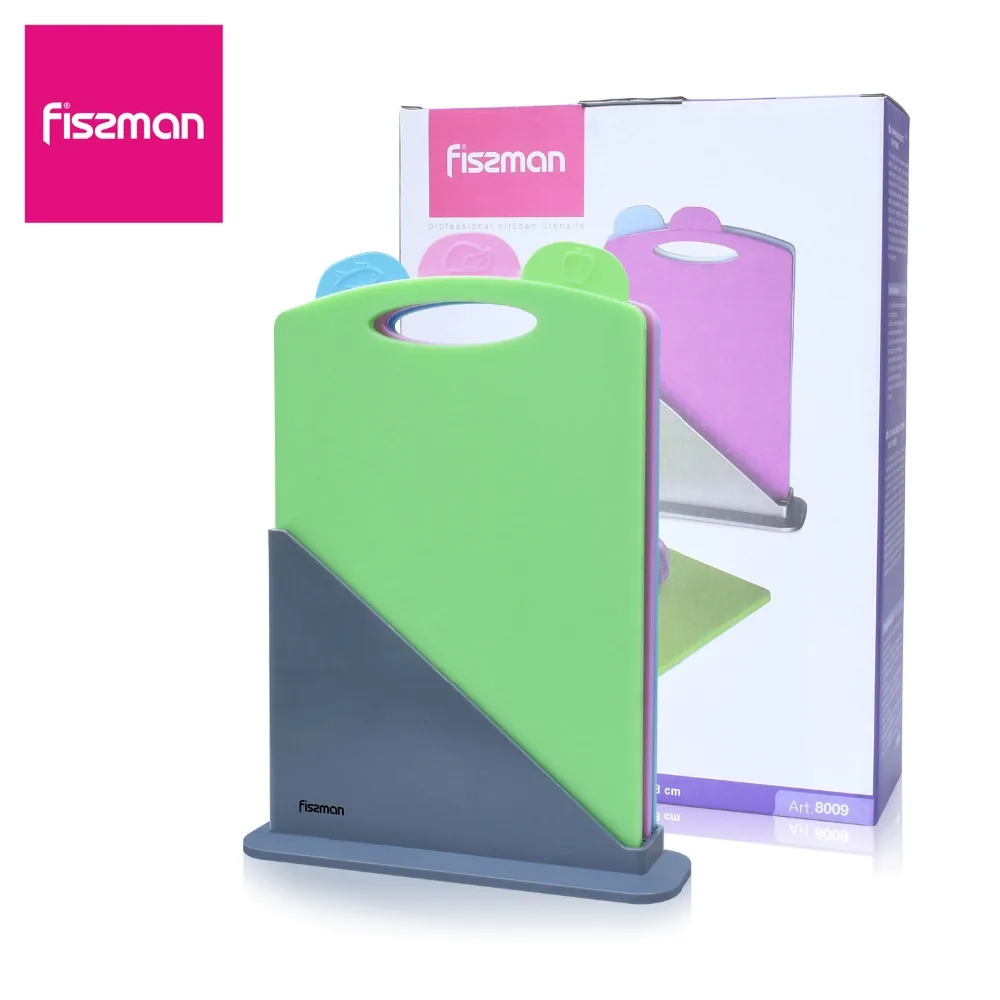 

Fissman Plastic Cut Chopping Block Non-slip Cutting Board Anti Bacterium Vegitable Chopping Board Hang Hole Food Slice