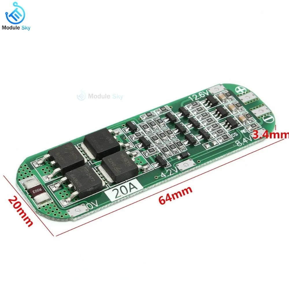 

BMS 3S 18650 Lithium Battery Charger Protection Board 3S 20A 12.6V Charging Protecting Balancer Module Atmega