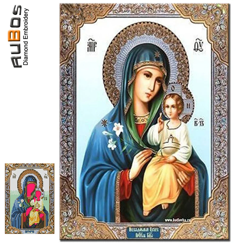 Алмазная вышивка RUBOS Our Lady 5D алмазная 3D картина частичная мозаика | Дом и сад