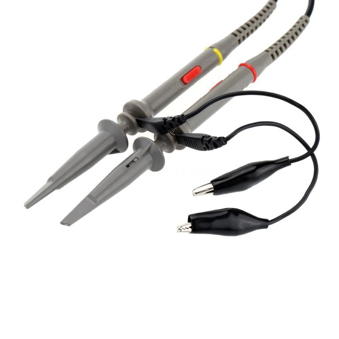 

LIXF-2pcs P6100 Precision Oscilloscope Probe 14cm 1X 10X 100MHz Test Probe
