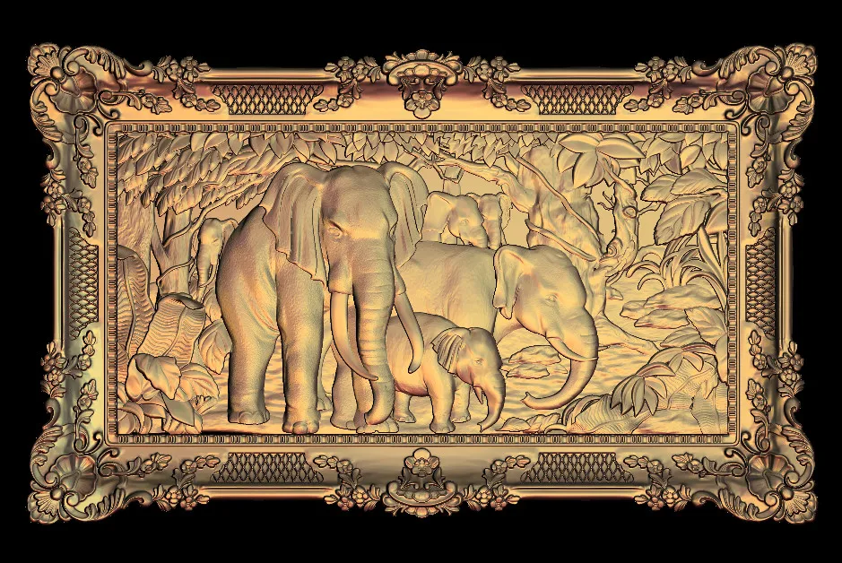 3D STL модель для ЧПУ маршрутизатор гравер резьба машина рельеф Artcam aspire Elephant M42