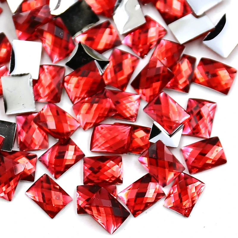 Прямоугольные Стразы оранжевого цвета 250 шт./лот 8x6 мм кристаллические стразы из