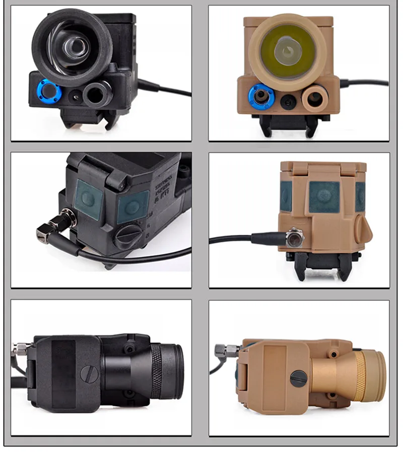 Elemento Airsoft Nova Versão Red & ir Laser Lanterna Infravermelha Tático Luz Led Vermelho Dot Softair Totalmente Funcional Preto Ellm01 7 High Quality Esporte e Lazer