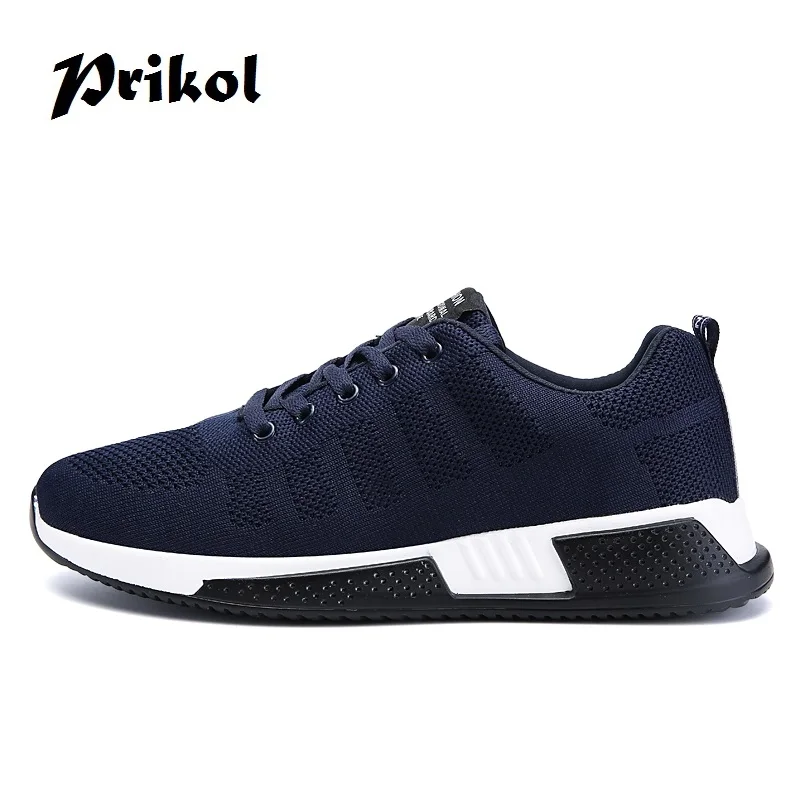 Prikol Street Стиль Прохладный Для мужчин Спортивная обувь весенние дышащие Мужская обувь Hombre теннис обувь Scarpe кроссовки - Цвет: Синий
