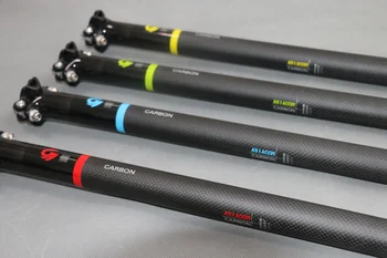 

New red yellow blue green ASIACOM Mountain bike alloy carbon fibre bicycle seatpost MTB 25.4/27.2/30.8/31.6*350/400mm Free ship