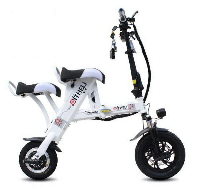 Perfect Venividivici Super light Mini-electric bike with Basket folding female small electric car lithium battery adult scooter 27