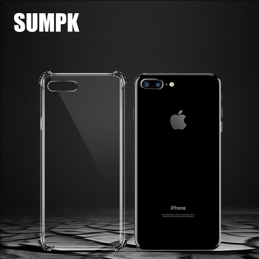 SUMPK Transparent phone case for iPhone 6 6S 7 8 7 plus 6 plus Anti knock 2