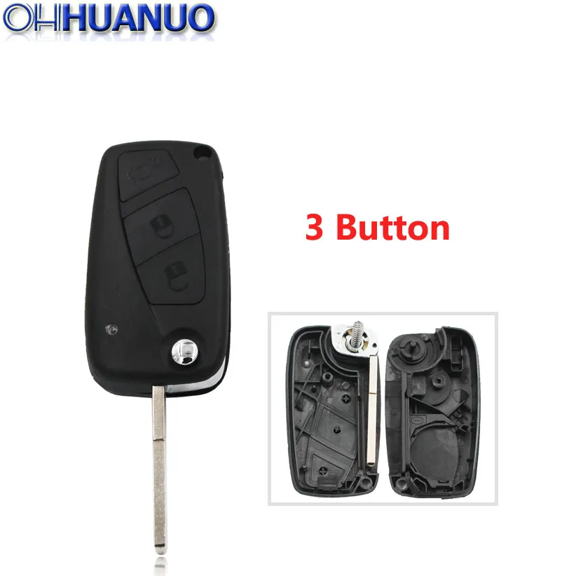 

Brand New High quality Folding Remote key shell 3 button For FIAT Punto Ducato Stilo Panda Flip Fob Black