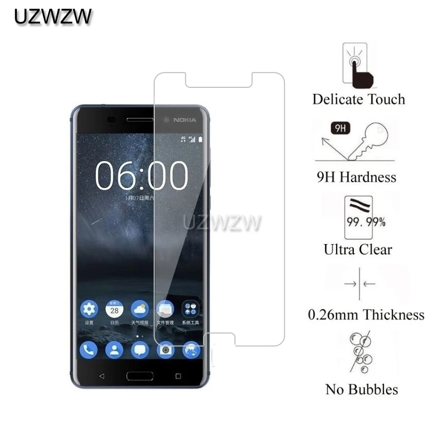 2pcs 2.5D Tempered Glass For Nokia 6 Screen Protector Film Tempered Glass For Nokia 6 Glass