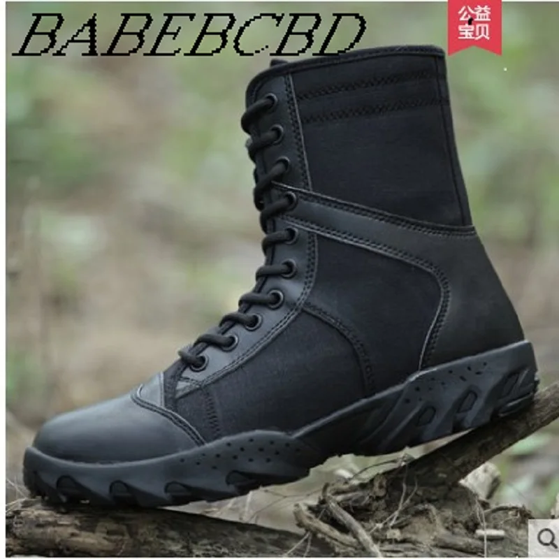 

Summer outdoor tactical boot man wear-resistant desert army ultra light mountaineering high top breathable Marine combat boots