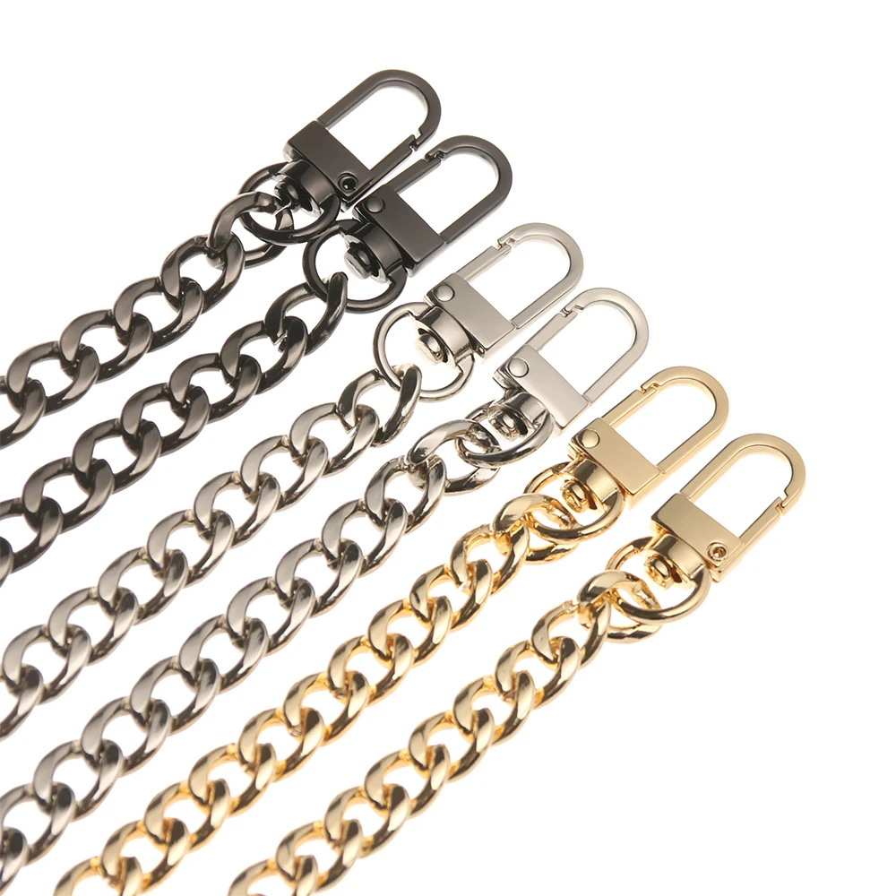 

Ultralight Aluminum Shoulder Bag Straps Handbag Chains DIY Gold Silver Gun Bag Strap Replacement Purse Chain Shoulder Bag Straps