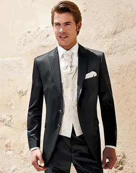

2015 Best Selling Custom made Men Wedding/prom Dresses Groom Tuxedos Suit (Jacket+Pants+vest+tie)