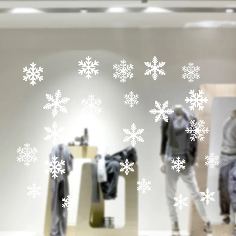 Snow Christmas new year living room bedroom glass window background