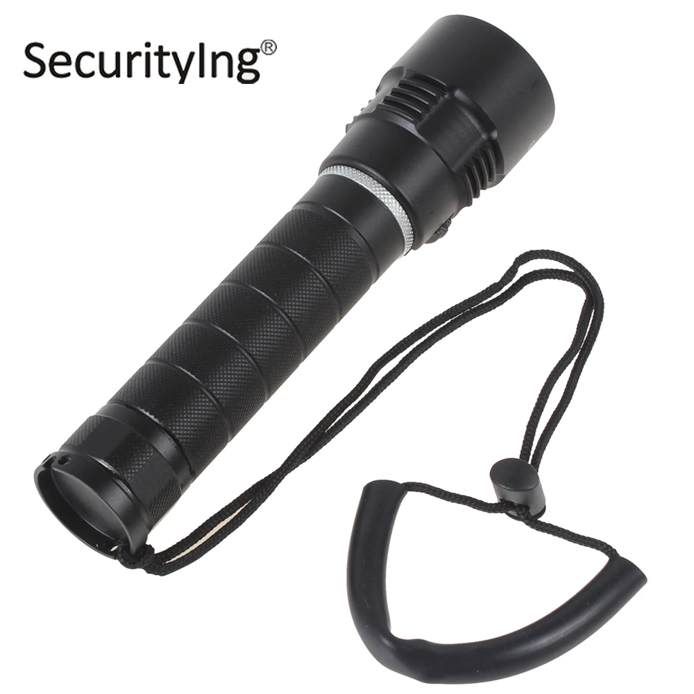 

SecurityIng 2100Lm XM-L2 U2-1A LED Diving Flashlight IP68 Waterproof Professional Underwater Up to 200m Diver Torch Flash Light