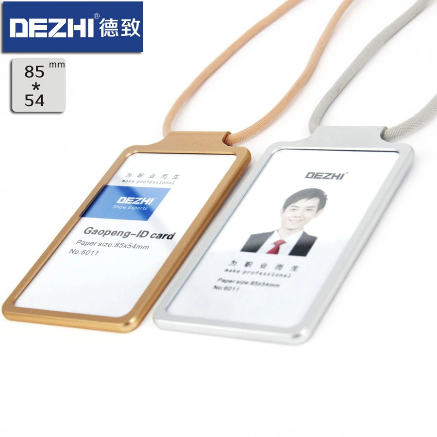 Image High grade, aluminum alloy, job card, id card badges, hang rope, card sets, can hang can clamp, double sided visual, durable