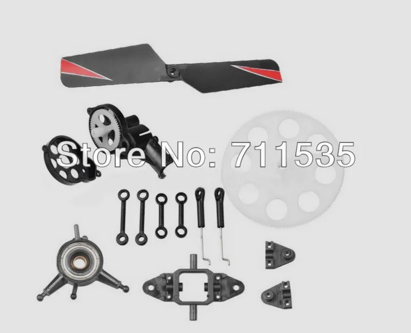

V913 Main Gear Connect Buckles Blade Clip Swashplate Tail Blade Spare Parts Bag For WLTOYS V913 2.4G 4CH RC Helicopter