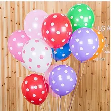 100 шт./лот 12 дюймовые латексные воздушные шары в горошек цветные воздушные шары для свадьбы, дня рождения, украшения, воздушные шары
