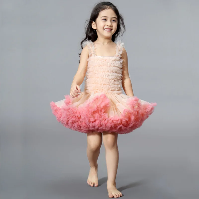 1 7Y Toddler Girls Layer Fluffy Tulle Dress Hand Petals Baby Girl Tutu