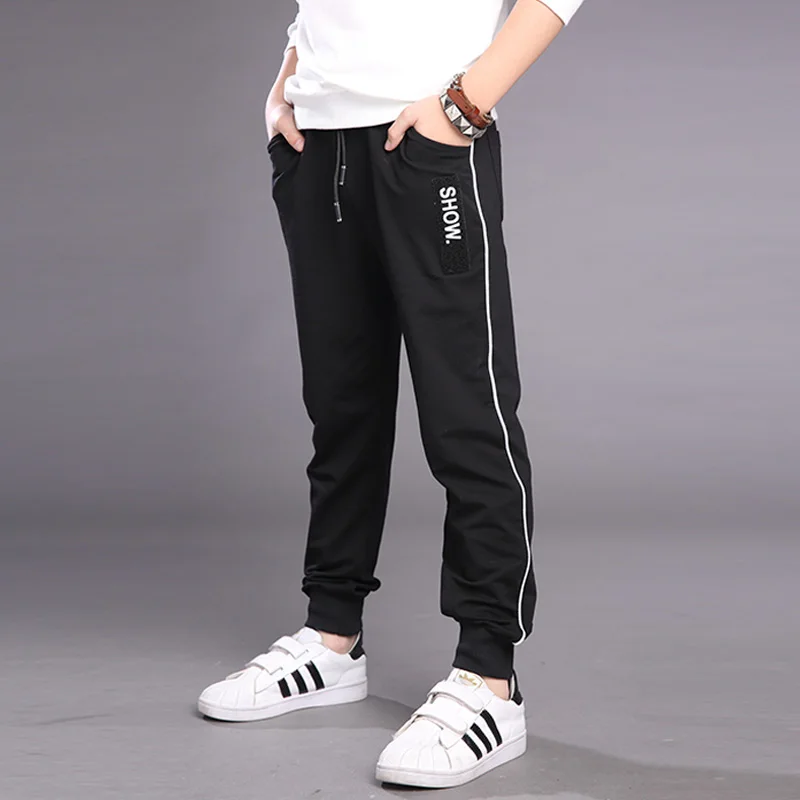 

Boys Pants Cotton Long Casual Pants Boys School Pants 2018 New Spring Autumn Casual Sports Trousers Teens 5 10 12 14 15 Year